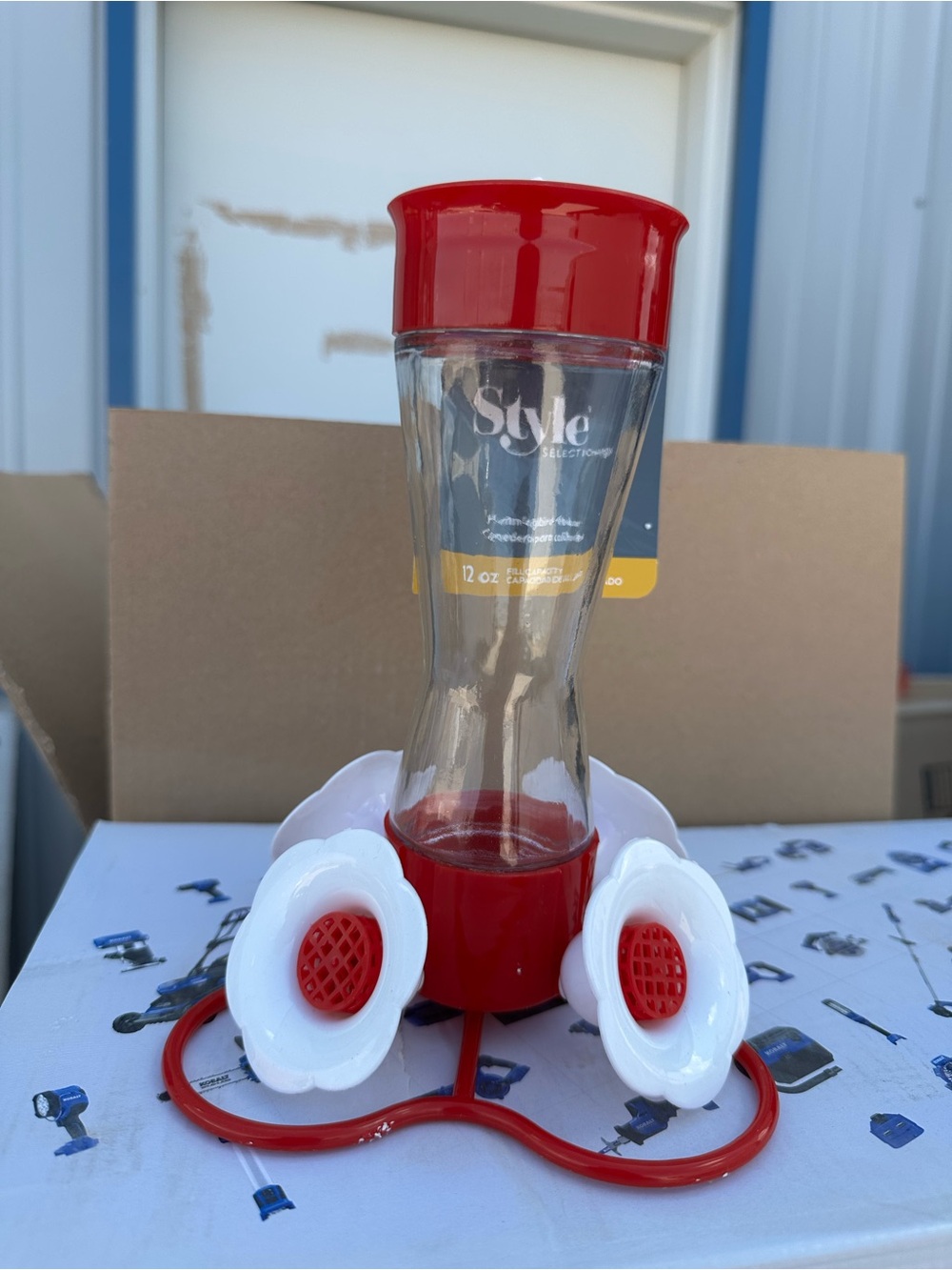 Style selections Red & White 4-Port Hummingbird Feeder 2 pack